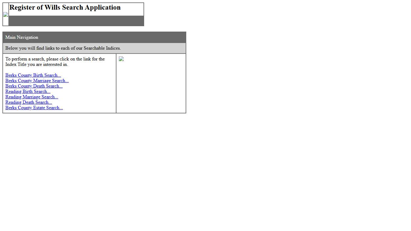 Berks County Register of Wills - Search